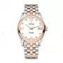 TITONI pánske automatické hodinky 83909SRG-063 38,5mm ružové zlato PVD nehrdzavejúca oceľ strieborný ciferník hnedý kožený remienok