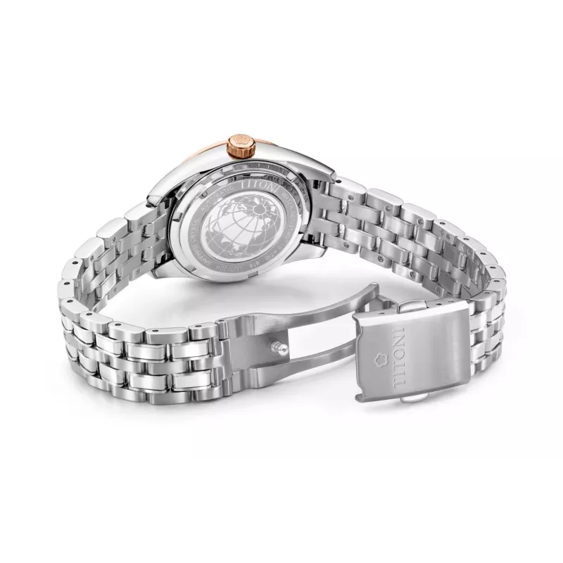TITONI dámske automatické hodinky 818SRG-622 30 mm nerezová oceľ s diamantmi