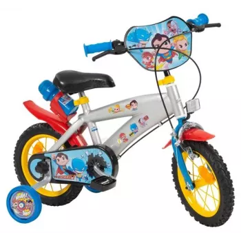 Toimsa DC Boy Friends 12 chlapčenský 12-palcový detský bicykel s pomocnými kolieskami