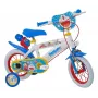 Toimsa Doraemon 12 detský bicykel - 12 palcové kolesá, oceľový rám, modrá/biela