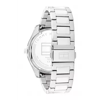Tommy Hilfiger pánske 1710541 analógové quartz hodinky 44 mm oceľové puzdro hnedý kožený remienok modrý ciferník