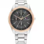 Tommy Hilfiger pánske 1710541 analógové quartz hodinky 44 mm oceľové puzdro hnedý kožený remienok modrý ciferník