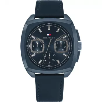 Tommy Hilfiger pánske 1710558 analógové quartzové hodinky 40 mm modrý ciferník hnedá koža