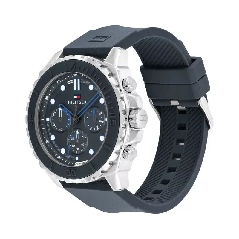 Tommy Hilfiger pánske 1710687 analógové quartz hodinky 48 mm nerezová oceľ modrý ciferník