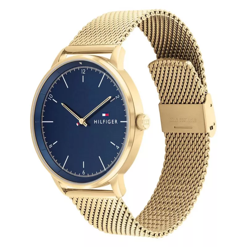 Tommy Hilfiger pánske 1791877 analógové quartz hodinky 43mm ušľachtilá oceľ modrý ciferník