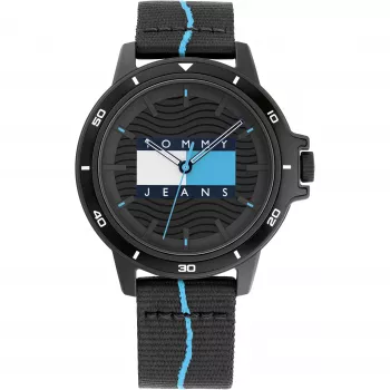 Tommy Hilfiger pánske analógové quartz hodinky 1791999 45 mm modrý ciferník hnedá koža