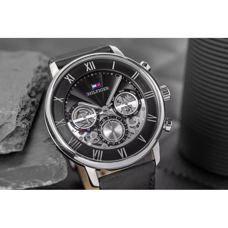 Tommy Hilfiger pánske Damon quartzové nerezové hodinky 40 mm modrý ciferník 1710565
