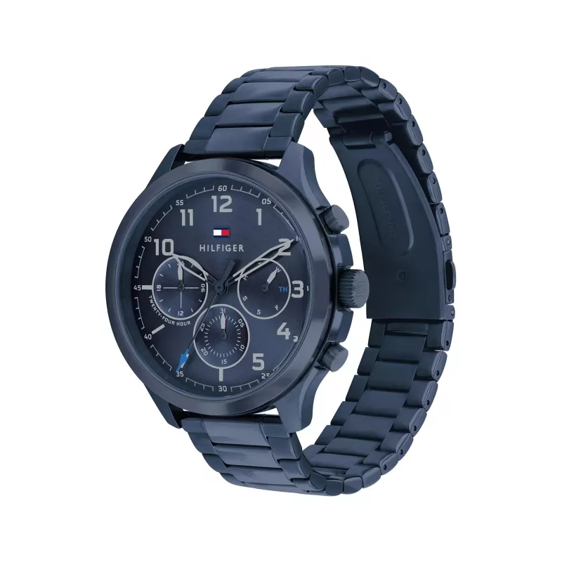 Tommy Hilfiger pánske Damon quartzové hodinky 1791853 44 mm modrý silikón