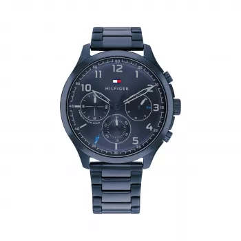 Tommy Hilfiger pánske Damon quartzové hodinky 1791853 44 mm modrý silikón