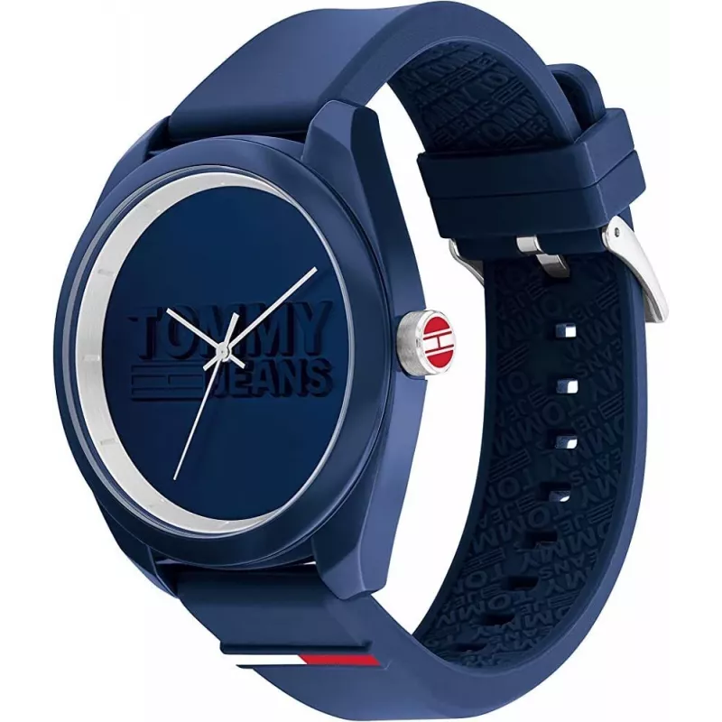 Tommy Hilfiger pánske Damon quartz hodinky 1791927 45mm, modrý ciferník, nerezový mesh remienok