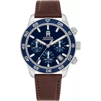 Tommy Hilfiger pánske hodinky Damon Quartz 1792163 41 mm nerezová oceľ modrý ciferník