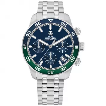 Tommy Hilfiger pánske hodinky Damon quartz 1792185 41mm modrý ciferník oceľ