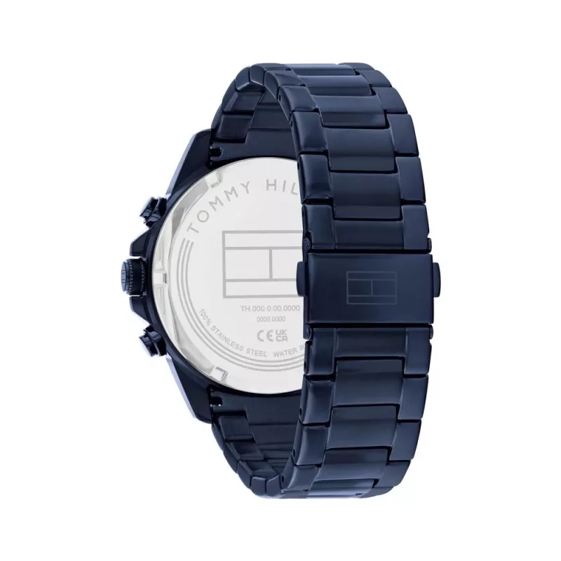 Tommy Hilfiger pánske Decker quartz hodinky 1710652 46mm modrý ciferník nerezová oceľ
