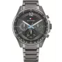 Tommy Hilfiger pánske hodinky Decker quartz 1791975 44 mm modrý ciferník nerezová oceľ mesh