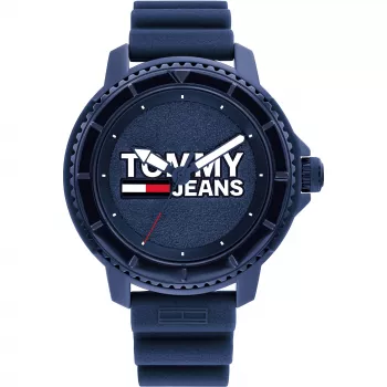 Tommy Hilfiger pánske Decker quartz hodinky 1792000 46 mm modrý ciferník hnedá koža