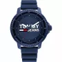 Tommy Hilfiger pánske Decker quartz hodinky 1792000 46 mm modrý ciferník hnedá koža