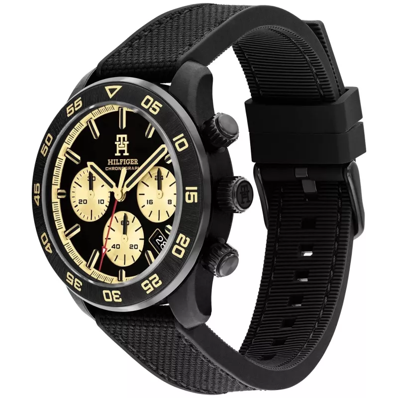 Tommy Hilfiger pánske hodinky Decker quartz 1792182 41 mm modrý ciferník hnedá koža