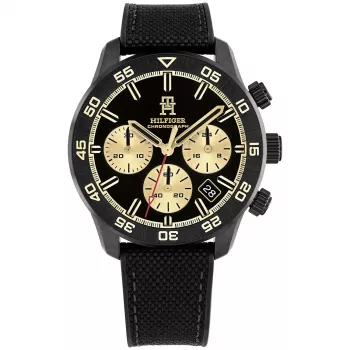 Tommy Hilfiger pánske hodinky Decker quartz 1792182 41 mm modrý ciferník hnedá koža
