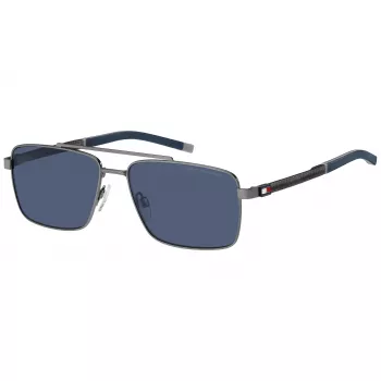 Tommy Hilfiger pánske slnečné okuliare TH-2078-S-R80 - čierny rám, sivé šošovky 58/16/145 mm