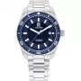 Tommy Hilfiger pánske hodinky 1710591 40mm nerezová oceľ modrý ciferník hnedá koža
