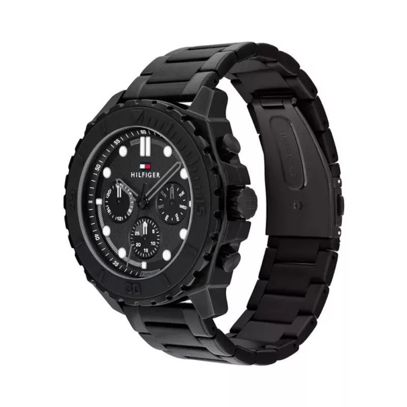TOMMY HILFIGER pánske hodinky 1710690 49 mm modrý silikón oceľ quartz