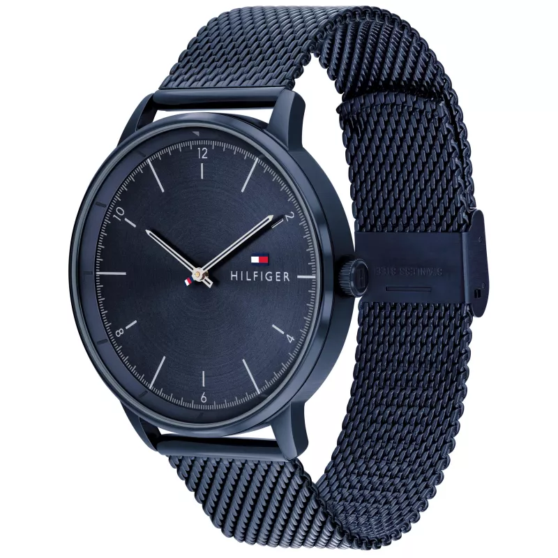 Tommy Hilfiger pánske hodinky 1791841 43mm nerezová oceľ modrý ciferník