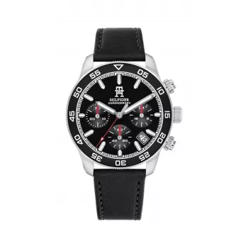 Tommy Hilfiger pánske hodinky 1792162 41mm oceľ modrý ciferník hnedá koža