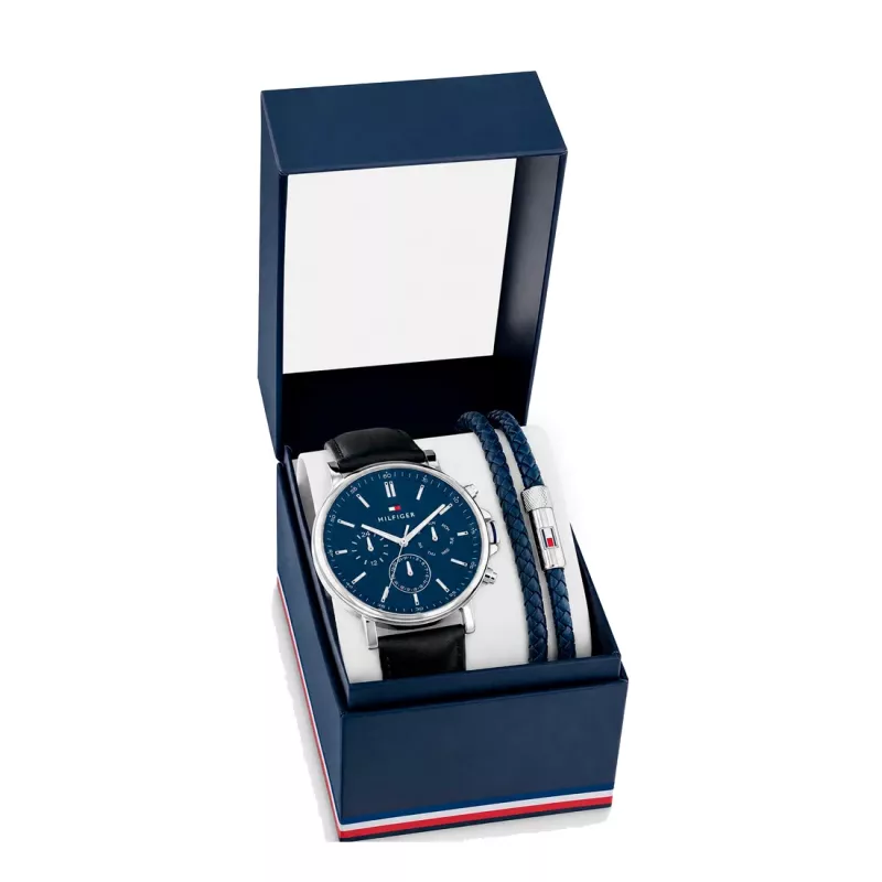 Tommy Hilfiger pánske hodinky 2770161 - 44mm modrý ciferník oceľový remienok