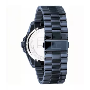 Tommy Hilfiger pánske hodinky TH1791689 44 mm modrý ciferník hnedý kožený remienok