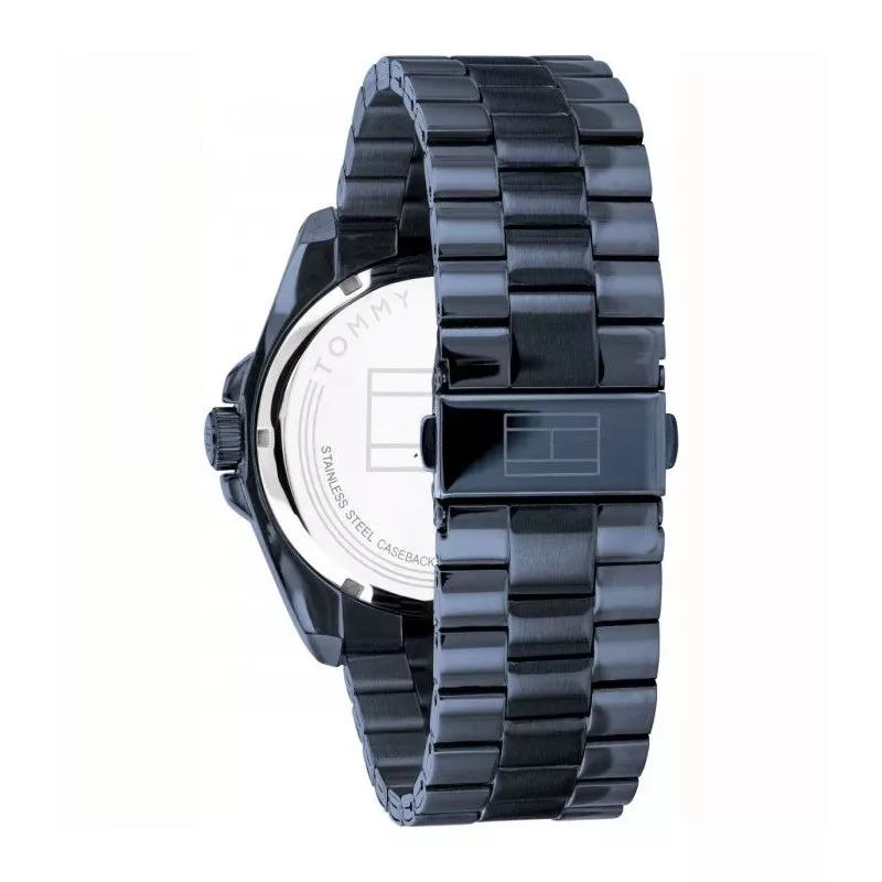 Tommy Hilfiger pánske hodinky TH1791689 44 mm modrý ciferník hnedý kožený remienok