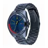 Tommy Hilfiger pánske hodinky TH1791689 44 mm modrý ciferník hnedý kožený remienok