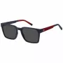 TOMMY HILFIGER TH-2143-S-8RU pánske obdĺžnikové slnečné okuliare, havana, hnedé sklá, 55/19/145 mm