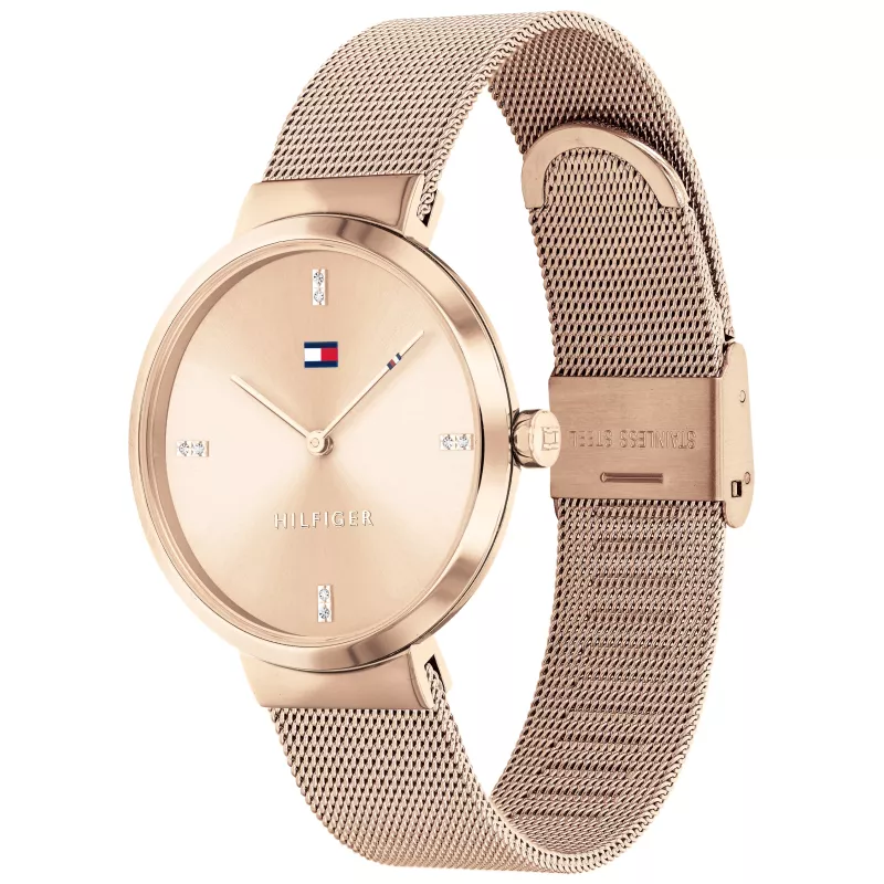 Tommy Hilfiger dámske hodinky 1782218 quartz analógové hodinky 35 mm strieborná nerezová oceľ mesh