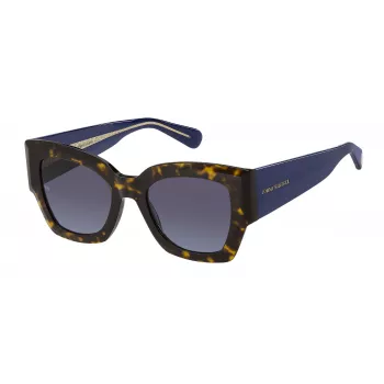 Tommy Hilfiger dámske TH-1862-S-086 cat-eye slnečné okuliare - tmavá havana / hnedý gradient