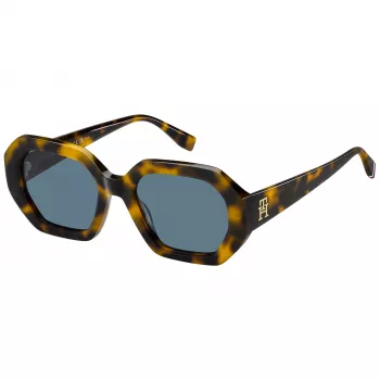 TOMMY HILFIGER dámske slnečné okuliare TH-2155-S-EPZ - havana acetátový rám, hnedé gradientové sklá, 52 mm