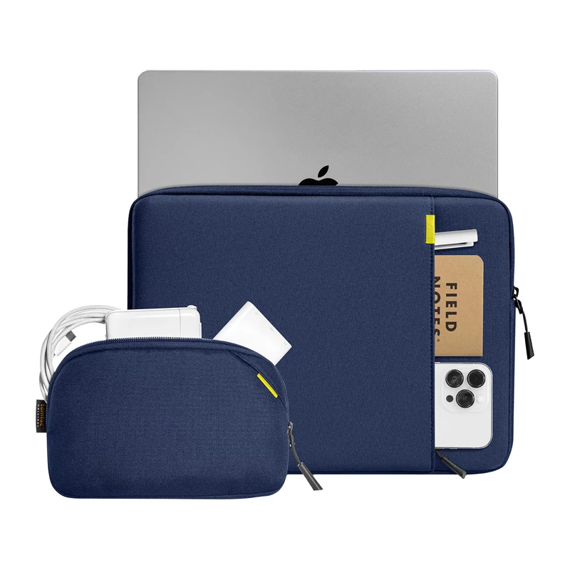TOMTOC Defender-A13 puzdro na notebook + 14 puzdro sada (námornícka modrá)
