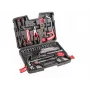 Top Tools 100-dielna sada nástrčných kľúčov a nástrojov s 1/4 palca a 3/8 palca pohonom, chróm-vanádiová oceľ, 72-zubová račňa a plastový kufrík