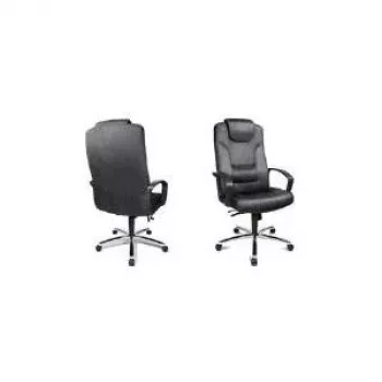 Topstar Comfort Point 50 kreslo pre šéfa, mikrovlákno poťah, chrómová konštrukcia, čierna 7819 TA3