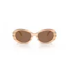 Tory Burch dámske slnečné okuliare TY7214U318173 škrupinový acetát hnedý gradient 53mm