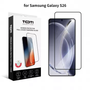 TOTI PREMIUM tvrdené sklo 2.5D ochranné sklo displeja Full Cover pre Samsung Galaxy S26
