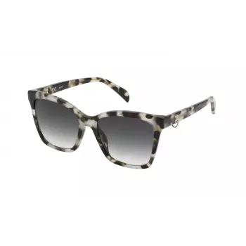 TOUS dámske slnečné okuliare STOB50-550ALC Havana acetátový hranatý rám sivé gradientové sklo 55/18/140 mm