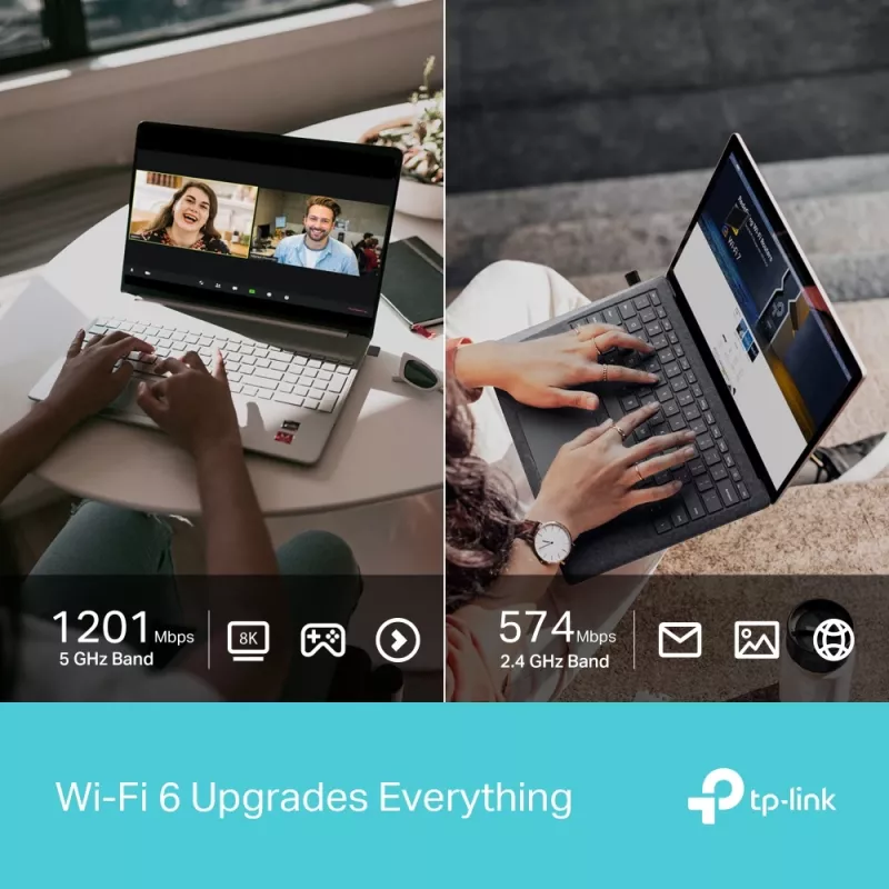 TP-LINK Archer TX1800U Nano AX1800 Dual Band Wi-Fi 6 USB adaptér, 1.8 Gbps