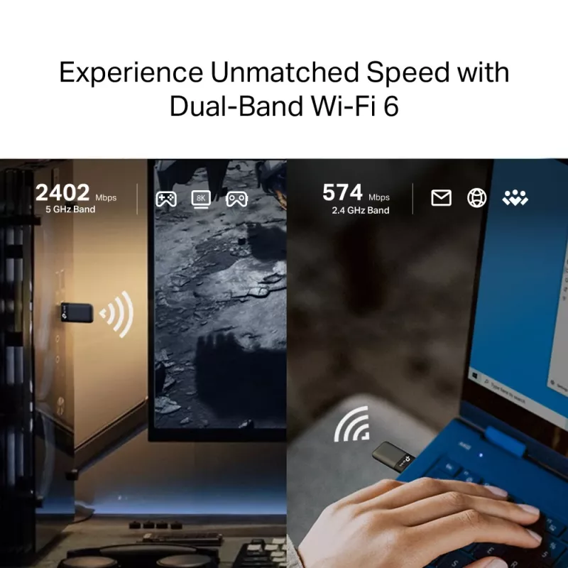 TP-LINK Archer TX50U AX3000 Dual Band Wi-Fi 6 Wireless USB adaptér