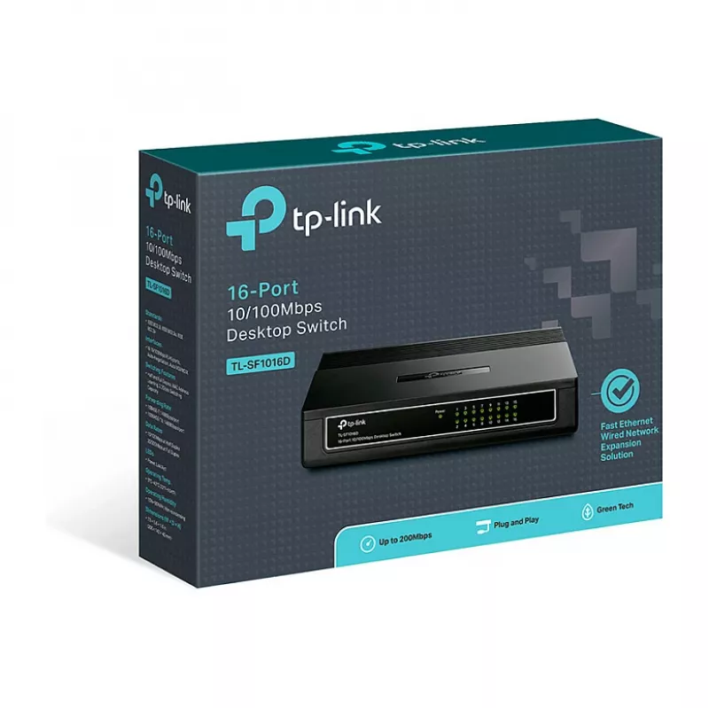 TP-Link TL-SF1016D 16-portový 10/100 Fast Ethernet desktopový switch