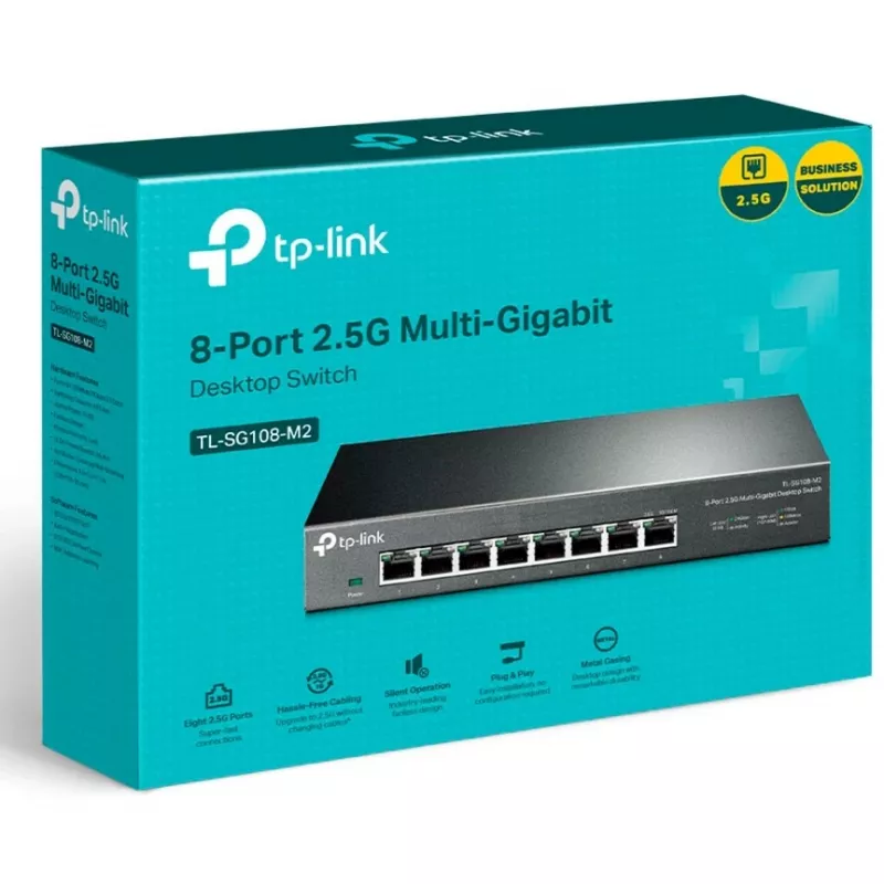TP-LINK TL-SG108-M2 V3.0 8-portový 2.5G multi-gigabit neupravovaný switch