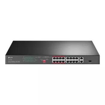 TP-Link TL-SL1218P 18-portový Fast Ethernet PoE+ switch s 2 Gigabit a 1 SFP