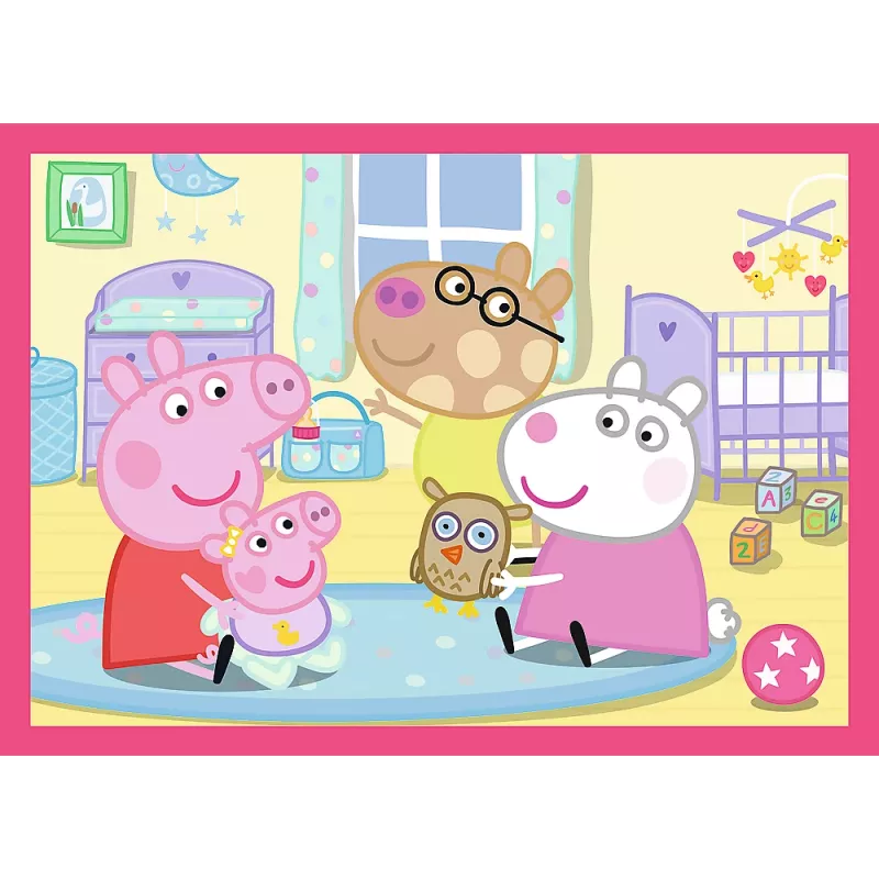 TREFL PUZZLE 4 v 1 (12, 15, 20, 24) – Peppa miluje dobrodružstvá – Trefl 34672
