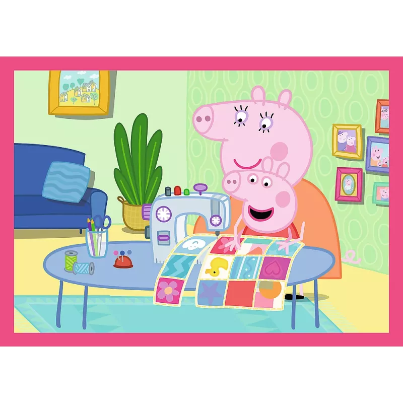 TREFL PUZZLE 4 v 1 (12, 15, 20, 24) – Peppa miluje dobrodružstvá – Trefl 34672