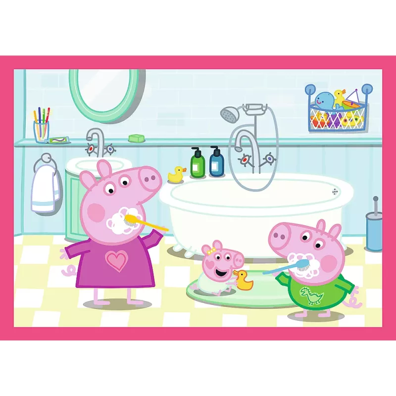 TREFL PUZZLE 4 v 1 (12, 15, 20, 24) – Peppa miluje dobrodružstvá – Trefl 34672