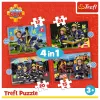 TREFL PUZZLE 4 v 1 - Dobrodružstvá hasiča Sama